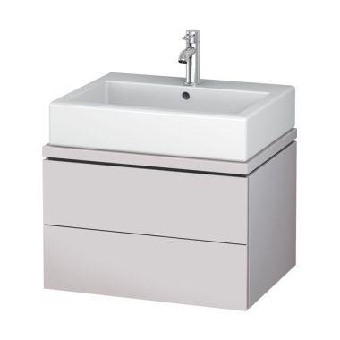 Click here to see Duravit LC682108787 Duravit LC682108787 L-Cube 2-Drawers Bathroom Vanity, White Lilac Satin Matte Lacquer
