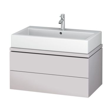Click here to see Duravit LC682208787 Duravit LC682208787 L-Cube 2-Drawer Bathroom Vanity, White Lilac Satin Matte Lacquer