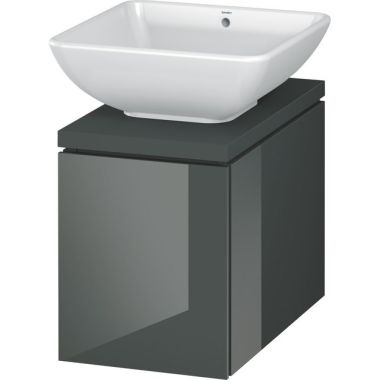 Click here to see Duravit LC682403838 Duravit LC682403838 L-Cube 1-Drawer Bathroom Vanity, Dolomiti Grey High Gloss Lacquer