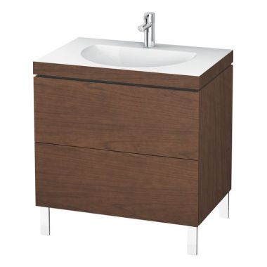 Click here to see Duravit LC6910O1313 Duravit LC6910O1313 L-Cube Floor Standing Vanity, American Walnut (Real Wood Veneer)