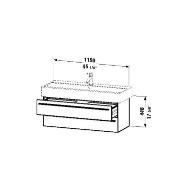 Click here to see Duravit XL634700303 Duravit XL634700303 X-Large 45 1/4