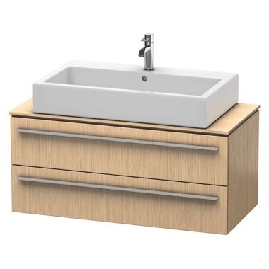 Click here to see Duravit XL651201212 Duravit XL651201212 X-Large Wall Mount Single Bathroom Vanity with Two Drawers for Console - Brushed Oak (Real Wood Veneer)