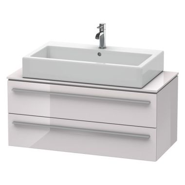 Click here to see Duravit XL651202727 Duravit XL651202727 X-Large Wall Mount Single Bathroom Vanity with Two Drawers for Console - White Lilac High Gloss Lacquer