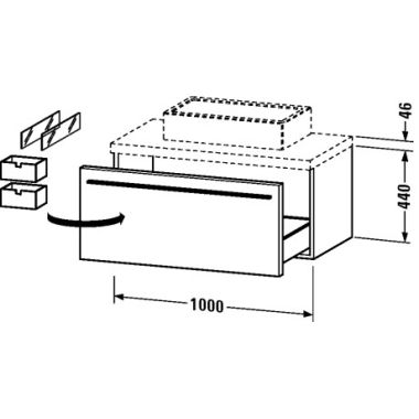 Click here to see Duravit XL671508686 Duravit XL671508686 X-Large 1-Drawer Bathroom Console Vanity, Cappuccino