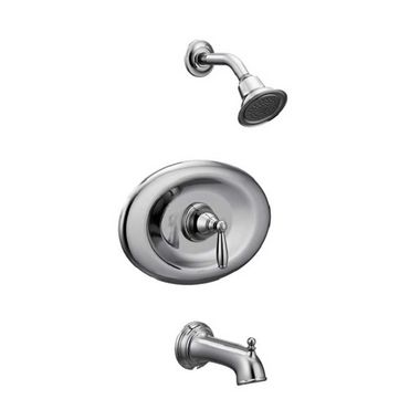 Click here to see Moen T2157EP Moen Brantford Posi-Temp Tub/Shower Faucet, 1.75 GPM, 1-Function, Single Lever Handle, M-PACT, Chrome - T2157EP