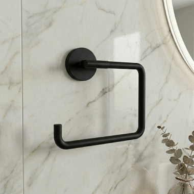 Click here to see Delta 759460-BL Delta Trinsic Wall Mounted Towel Ring, Matte Black - 759460-BL