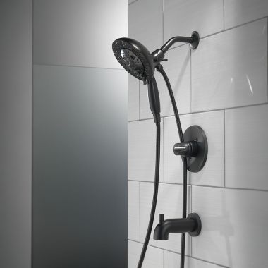 Click here to see  T14459-BLLHD Delta Trinsic Monitor 14 Series Pressure-Balanced Single-Handle Tub/Shower Faucet, Lever Handle, Less Showerhead, Matte Black - T14459-BLLHD