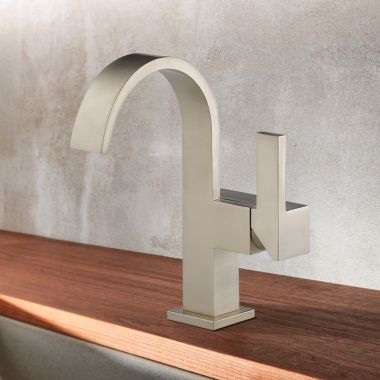 Click here to see Brizo 65080LF-BN-ECO Brizo Siderna Single-Handle Bathroom Faucet, Single-Hole, Less Drain, 1.2 GPM, Brilliance Brushed Nickel - 65080LF-BN-ECO