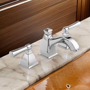Click here to see Brizo 65340LF-PC-ECO Brizo Vesi Two-Handle Widespread Polished Chrome Bathroom Faucet with Metal Pop-Up, 1.2 GPM, Quick-Snap, Ceramic Cartridge - 65340LF-PC-ECO