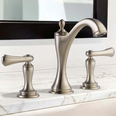 Click here to see Brizo 65385LF-BNLHP Brizo Charlotte Two-Handle Widespread Bathroom Faucet With Metal Pop-Up, Less Handles, 1.5 GPM, Brilliance Brushed Nickel - 65385LF-BNLHP