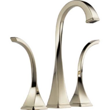 Click here to see Brizo 65430LF-PN-ECO Brizo Virage Two-Handle Widespread Vessel Brilliance Polished Nickel Bathroom Faucet with Metal Grid Strainer, Three-Hole, 1.2 GPM - 65430LF-PN-ECO