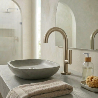 Click here to see Brizo 65675LF-BN Brizo Odin Single-Handle Electronic Bathroom Faucet With TempIQ Technology, Less Drain, 1.5 GPM, Brilliance Brushed Nickel - 65675LF-BN