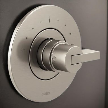 Click here to see Brizo T66T035-NKLHP Brizo Litze Sensori Single-Handle Thermostatic Valve Trim, Less Handle, Brilliance Luxe Nickel - T66T035-NKLHP 