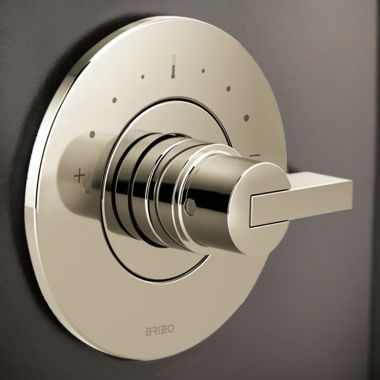 Click here to see Brizo T66T035-PNLHP Brizo Litze Sensori Single-Handle Thermostatic Valve Trim, Less Handle, Brilliance Polished Nickel - T66T035-PNLHP 