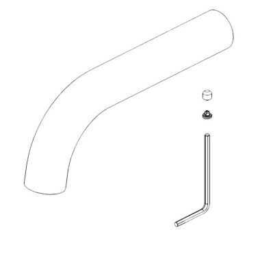 Click here to see Brizo RP90026PN Brizo Spout Assembly for Litze Single-Handle Wall-Mounted Faucet, Brilliance Polished Nickel - RP90026PN