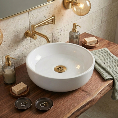 Click here to see  RP72411GL Brizo Grid Strainer without Overflow, Brilliance Luxe Gold - RP72411GL