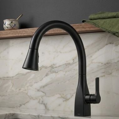 Click here to see Delta RP81910BL Delta RP81910BL Matte Black Kitchen Spout Assembly with a Magnet