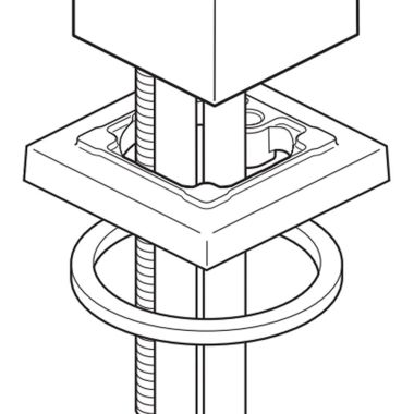 Click here to see Delta RP90060BL Delta Ara Square Matte Black Base and Gasket for 568LF Single-Handle Bathroom Faucet and 768LF Single-Handle Channel Spout Vessel Faucet - RP90060BL
