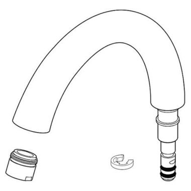 Click here to see Delta RP64880PN Delta Cassidy Polished Nickel Spout Assembly for 1914-DST Traditional and 1977-DST Transitional Beverage Faucets - RP64880PN