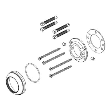 Click here to see Delta RP64634PN Delta RP64634PN Wall-Mount Mounting Kit for Pot Filler - Polished Nickel