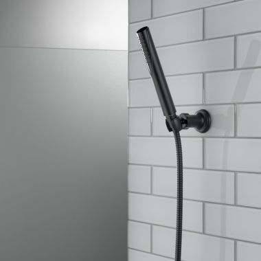Click here to see Delta RP73384BL Delta Trinsic Cylindrical Single-Setting Hand Shower, Matte Black - RP73384BL