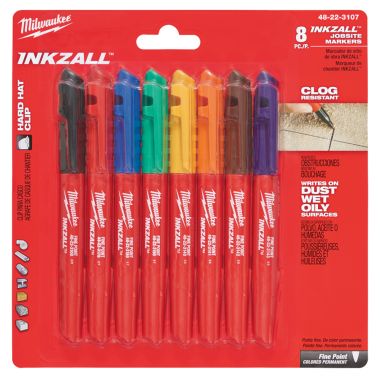 Click here to see Milwaukee 48-22-3107 Milwaukee 48-22-3107 INKZALL Colored Chisel Point Markers - 8/Pack