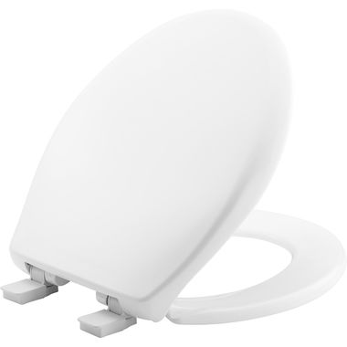 Click here to see Bemis 200E3NL-000 Bemis Affinity Round Plastic Toilet Seat, iLumaLight, STA-TITE, Super Grip Bumpers, White - 200E3NL-000