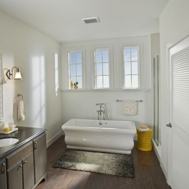 Click here to see Broan AE50 Broan-NuTone Flex Series Ventilation Fan Light, 50 CFM, and 0.5 Sones, Energy Star - AE50