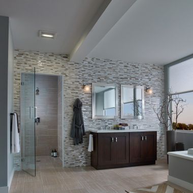 Click here to see Broan AE80SL Broan-NuTone Flex Series Ventilation Fan Light with Humidity Sensing , 80 CFM, and 0.8 Sones, Energy Star - AE80SL