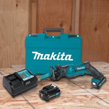 Click here to see Makita RJ03R1 Makita 12V max CXT Lithium-Ion Cordless Reciprocating Saw Kit with 2-Piece 2.0Ah Battery, 0-3300 SPM Variable Speed - RJ03R1