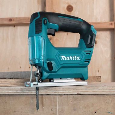 Click here to see Makita VJ04Z Makita 12V max CXT Lithium-Ion Cordless Jig Saw with Electric Brake, Accepts T-Shank Blades, 2900 SPM, Tool Only - VJ04Z