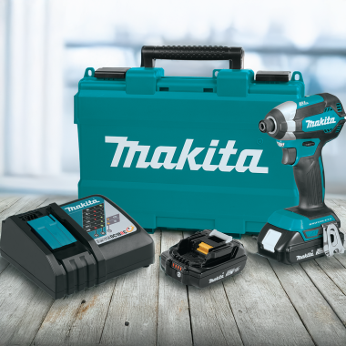 Click here to see Makita XDT13R Makita 18V LXT Lithium-Ion Compact Brushless Cordless Impact Driver Kit with 2-Pack 2.0Ah Battery, Rapid Optimum Charger, and Tool Case - XDT13R