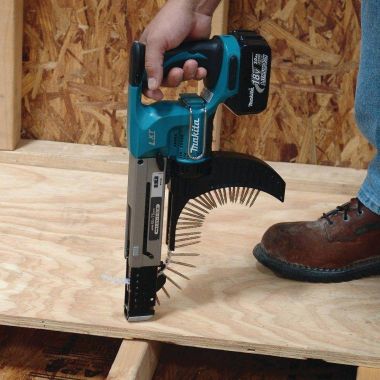 Click here to see Makita XRF01Z Makita 18V LXT Lithium‑Ion Cordless Autofeed Screwdriver with 3-Pack #2 Phillips Power Bit, Uses 1-3/4