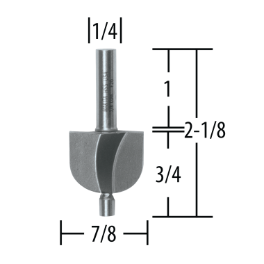 Click here to see Makita 733242-8A Makita Bit 3/8″ Cove, 2FL, 1/4