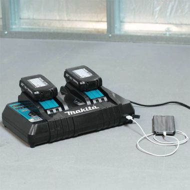 Click here to see Makita DC18RD Makita 18V LXT Lithium-Ion Dual Port Rapid Optimum Charger - DC18RD 