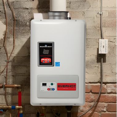 Click here to see Bradford White TG-199I-X Bradford White EverHot Indoor Gas Tankless Water Heater with Co-Axial Venting, Digital Control, Propane, 190,000 BTU - TG-199I-X