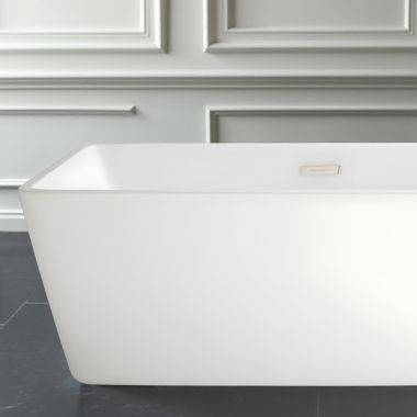 Click here to see American Standard 1680.100.295 American Standard Freestanding Bathtub Overflow Cover and Drain Kit, Brushed Nickel - 1680100.295