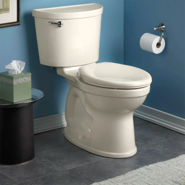 Click here to see American Standard 211CA.004.222 American Standard Champion PRO Elongated Two-Piece Toilet w/ Left-Hand Trip Lever, 1.6 GPF, Linen - 211CA.004.222
