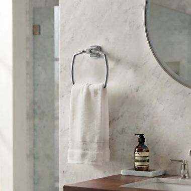 Click here to see  7353.190.002 American Standard Townsend Single Post Square Wall Mounted Towel Ring, Polished Chrome - 7353.190.002