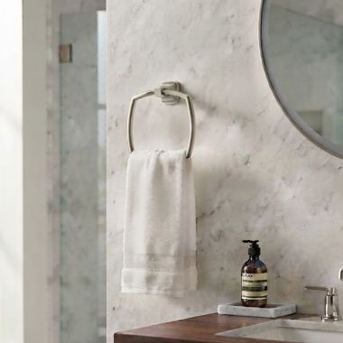 Click here to see  7353.190.295 American Standard Townsend Single Post Round Wall Mounted Towel Ring, Brushed Nickel - 7353.190.295