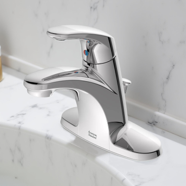 Click here to see American Standard 7075.100.002 American Standard Colony Pro Single Lever Handle Bathroom Faucet With Metal Pop-Up Drain, 1.2 GPM, WaterSense, ADA, Polished Chrome - 7075100.002