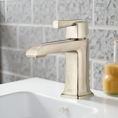 Click here to see American Standard 7353.101.295 American Standard Townsend Single-Handle Bathroom Faucet, Single-Hole, Lever Handle, ADA, 1.2 GPM, Brushed Nickel - 7353101.295