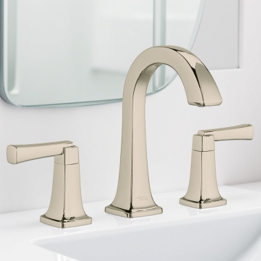 Click here to see American Standard 7353.801.295 American Standard Townsend Two-Handle Widespread Bathroom Faucet w/ Pop-Up, 1.2 GPM, Brushed Nickel - 7353801.295