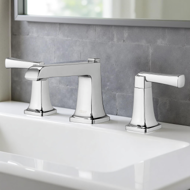 Click here to see American Standard 7353.841.002 American Standard Townsend 8” Widespread Two Handle Bathroom Faucet, Lever Handle, 1.2 GPM, Chrome - 7353841.002