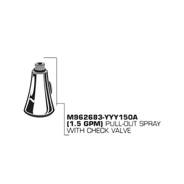 Click here to see American Standard M962683-002150A American Standard M962683-002150A Pekoe Spray for Pulldown Kitchen Faucet, 1.5 GPM, Chrome