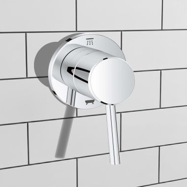 Click here to see Grohe 29104001 Grohe Concetto 2-Way Diverter Trim for Tub/Shower, Lever Handle, StarLight Chrome - 29104001