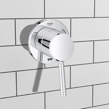 Click here to see Grohe 29106001 Grohe Concetto 3-Way Diverter Trim, Lever Handle, StarLight Chrome - 29106001