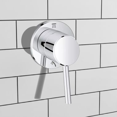 Click here to see Grohe 29108001 Grohe Concetto 2-Way Diverter Trim for Shower/Hand Shower, Lever Handle, StarLight Chrome - 29108001