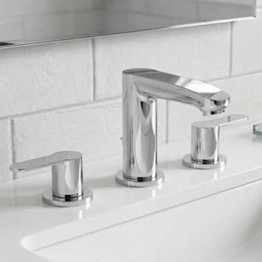 Click here to see Grohe 2020900A Grohe EUROSTYLE S-Size Two-Handle Widespread Bathroom Faucet, Starlight Chrome - 2020900A 