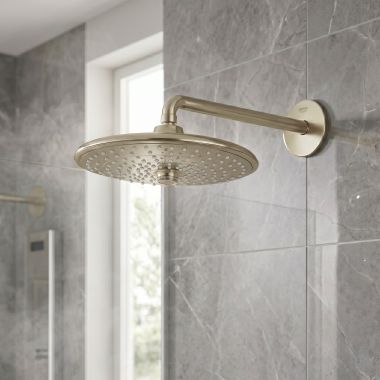 Click here to see Grohe 26456EN0 GROHE Euphoria 260 3-Function Rain Shower Head, Brushed Nickel – 26456EN0